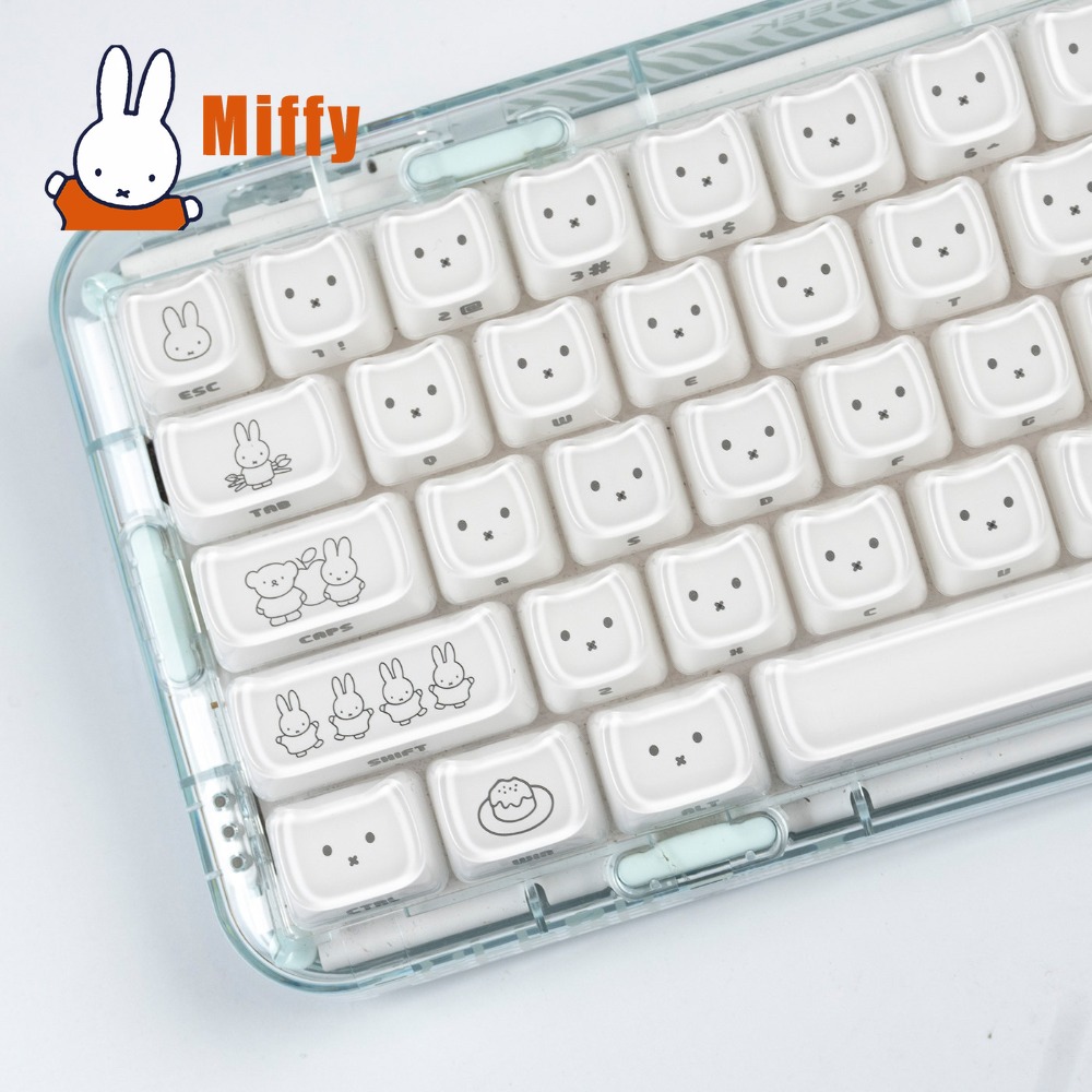 Kawaii Miffy Keycaps Cute Rabb - Gaming Accessories Aesthetic ulasan dan harga