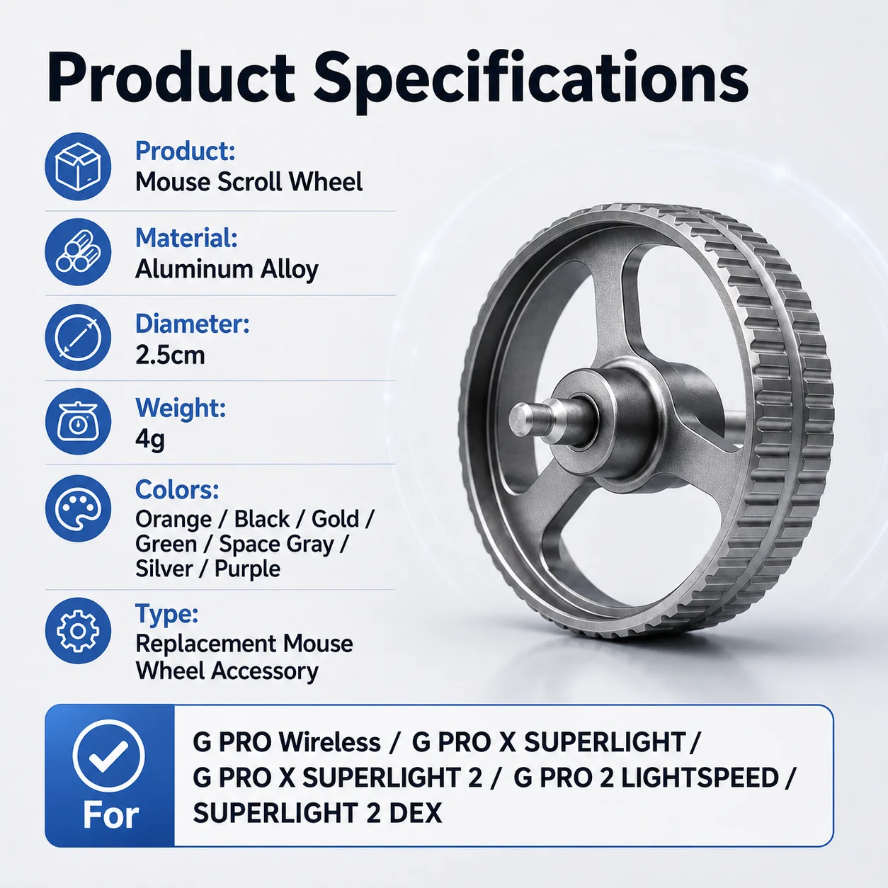 Aluminum Alloy Mouse Scroll Wh - Logitech Mouse G Pro X Superlight ulasan dan harga