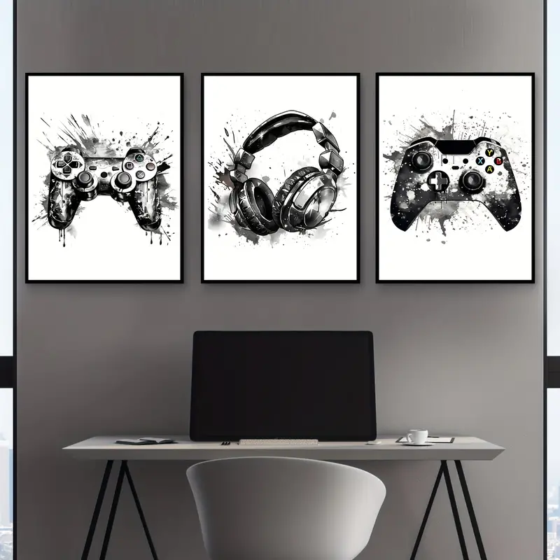 3pcs frameless Canvas Painting - Gaming Accessories For Room ulasan dan harga