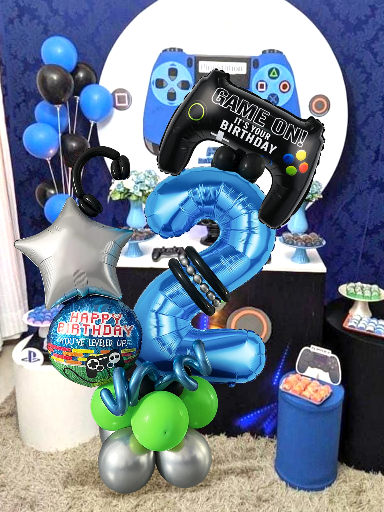 32PCS Game Theme Birthday Numb - Gaming Accessories For Room ulasan dan harga